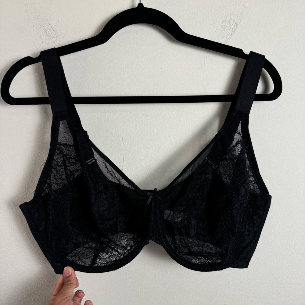 38H Enchante Black Lace Underwire Bra NWT